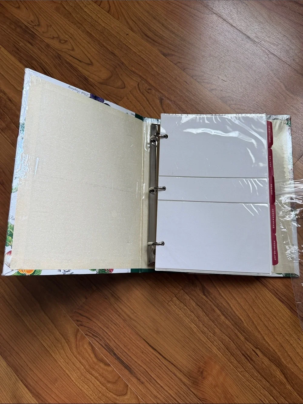 Recipes Recipe Organizer Notebook - Green and White Botanical Cover